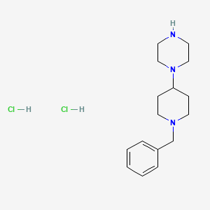 molecular formula C16H27Cl2N3 B1388989 1-(1-Benzyl-piperidin-4-yl)-piperazine dihydrochloride CAS No. 926904-42-9