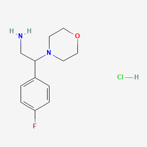 molecular formula C12H18ClFN2O B1388991 2-(4-Fluoro-phenyl)-2-morpholin-4-YL-ethylamine hydrochloride CAS No. 1185294-78-3