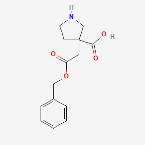 3-(2-Oxo-2-phenylmethoxyethyl)pyrrolidine-3-carboxylic acid