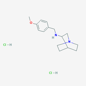 molecular formula C15H24Cl2N2O B1388995 (1-Aza-bicyclo[2.2.2]oct-3-YL)-(4-methoxy-benzyl)-amine dihydrochloride CAS No. 1185304-82-8