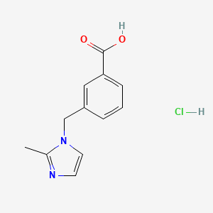 molecular formula C12H13ClN2O2 B1388998 3-(2-Methyl-imidazol-1-ylmethyl)-benzoic acid hydrochloride CAS No. 1185293-51-9