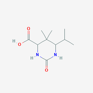molecular formula C10H18N2O3 B1389002 6-Isopropyl-5,5-dimethyl-2-oxohexahydropyrimidine-4-carboxylic acid CAS No. 1104729-72-7