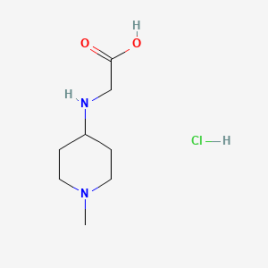 molecular formula C8H17ClN2O2 B1389003 (1-Methyl-piperidin-4-ylamino)-acetic acid hydrochloride CAS No. 1185304-78-2