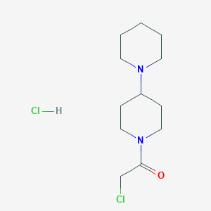 molecular formula C12H22Cl2N2O B1389005 1-[1,4']Bipiperidinyl-1'-yl-2-chloro-ethanone hydrochloride CAS No. 1185299-34-6