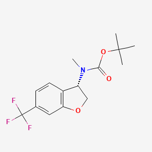 tert-butyl N-methyl-N-[(3S)-6-(trifluoromethyl)-2,3-dihydrobenzofuran-3-yl]carbamate