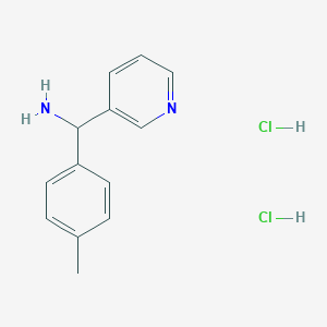 molecular formula C13H16Cl2N2 B1389007 c-Pyridin-3-yl-c-p-tolyl-methylamine dihydrochloride CAS No. 1185294-59-0
