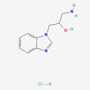 molecular formula C10H14ClN3O B1389008 1-Amino-3-benzoimidazol-1-yl-propan-2-ol hydrochloride CAS No. 1185044-39-6
