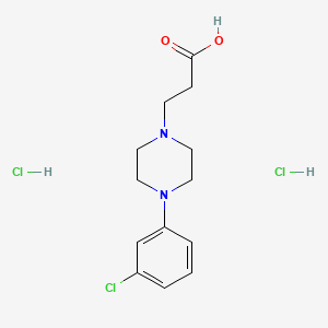 molecular formula C13H19Cl3N2O2 B1389012 3-[4-(3-Chloro-phenyl)-piperazin-1-YL]-propionic acid dihydrochloride CAS No. 1185294-04-5