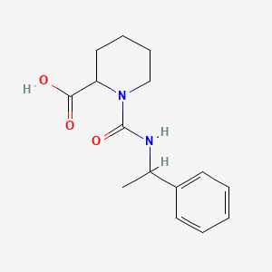 1-(1-Phenylethylcarbamoyl)piperidine-2-carboxylic acid