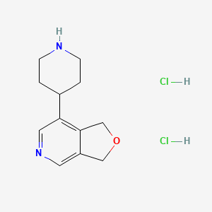 molecular formula C12H18Cl2N2O B13890158 7-(4-Piperidyl)-1,3-dihydrofuro[3,4-c]pyridine;dihydrochloride 