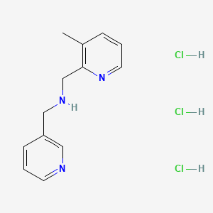 molecular formula C13H18Cl3N3 B1389017 (3-Methyl-pyridin-2-ylmethyl)-pyridin-3-ylmethyl-amine trihydrochloride CAS No. 1185293-05-3