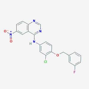 4-[3-Chloro-4-(3-fluoro-benzyloxy)-phenylamino]-6-nitro-quinazoline