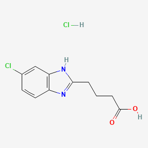 molecular formula C11H12Cl2N2O2 B1389020 4-(5-Chloro-1H-benzoimidazol-2-YL)-butyric acid hydrochloride CAS No. 1185293-58-6