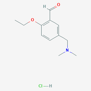 molecular formula C12H18ClNO2 B1389022 5-Dimethylaminomethyl-2-ethoxy-benzaldehyde hydrochloride CAS No. 1185304-90-8