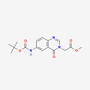 Methyl 2-[6-(tert-butoxycarbonylamino)-4-oxo-quinazolin-3-yl]acetate