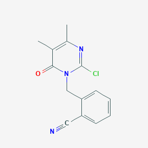 2-[(2-Chloro-4,5-dimethyl-6-oxopyrimidin-1-yl)methyl]benzonitrile