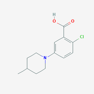 2-Chloro-5-(4-methylpiperidin-1-yl)benzoic acid