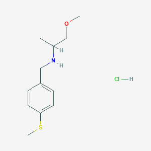 molecular formula C12H20ClNOS B1389028 (2-Methoxy-1-methyl-ethyl)-(4-methylsulfanyl-benzyl)-amine hydrochloride CAS No. 1185293-64-4