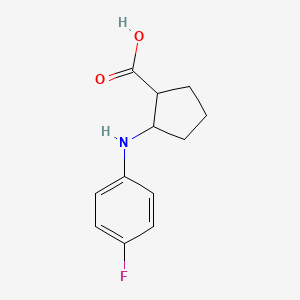 2-(4-Fluoroanilino)cyclopentane-1-carboxylic acid