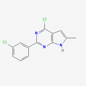 4-chloro-2-(3-chlorophenyl)-6-methyl-7H-pyrrolo[2,3-d]pyrimidine