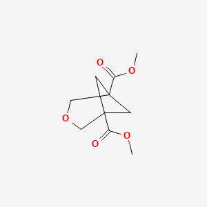 molecular formula C10H14O5 B13890386 Dimethyl 3-oxabicyclo[3.1.1]heptane-1,5-dicarboxylate 