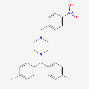molecular formula C24H23F2N3O2 B1389040 1-[Bis(4-fluorophenyl)methyl]-4-(4-nitrobenzyl)piperazine CAS No. 914349-64-7