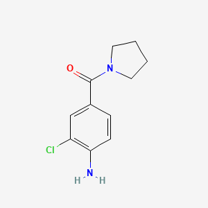 molecular formula C11H13ClN2O B13890407 (4-Amino-3-chlorophenyl)(pyrrolidin-1-yl)methanone 