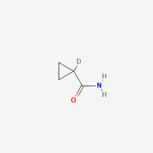 molecular formula C4H7NO B13890435 1-Deuteriocyclopropanecarboxamide 