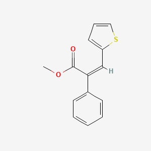 methyl (2E)-2-phenyl-3-(thiophen-2-yl)prop-2-enoate