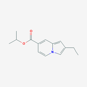 molecular formula C14H17NO2 B13890457 Propan-2-yl 2-ethylindolizine-7-carboxylate 