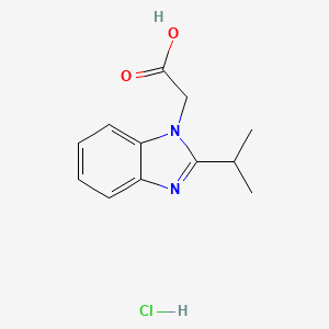 molecular formula C12H15ClN2O2 B1389051 (2-Isopropyl-benzoimidazol-1-YL)-acetic acid hydrochloride CAS No. 1185293-03-1