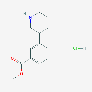 molecular formula C13H18ClNO2 B1389053 Methyl 3-(Piperidin-3-yl)Benzoate Hydrochloride CAS No. 79412-52-5