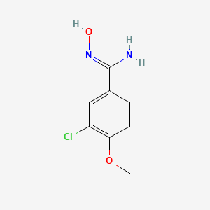 molecular formula C8H9ClN2O2 B13890530 3-Chloro-N'-hydroxy-4-methoxybenzimidamide 