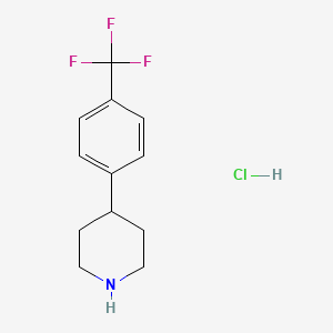 molecular formula C12H15ClF3N B1389054 4-(4-(Trifluoromethyl)phenyl)piperidine hydrochloride CAS No. 574008-73-4