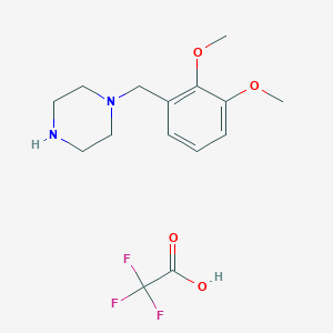 molecular formula C15H21F3N2O4 B1389061 1-(2,3-Dimethoxy-benzyl)-piperazine trifluoroacetate CAS No. 1185293-62-2