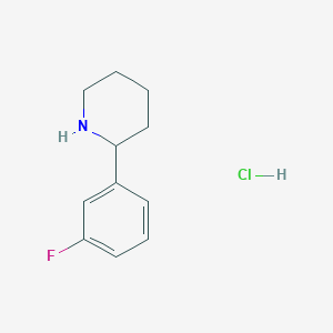 molecular formula C11H15ClFN B1389062 2-(3-Fluorophenyl)piperidine hydrochloride CAS No. 1187173-24-5