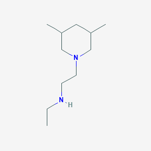 molecular formula C11H24N2 B1389069 N-[2-(3,5-Dimethylpiperidin-1-YL)ethyl]-N-ethylamine CAS No. 933744-96-8