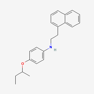 molecular formula C22H25NO B1389072 N-[4-(Sec-butoxy)phenyl]-N-[2-(1-naphthyl)ethyl]-amine CAS No. 1040685-07-1