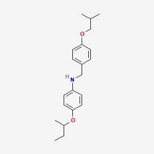 molecular formula C21H29NO2 B1389073 4-(Sec-butoxy)-N-(4-isobutoxybenzyl)aniline CAS No. 1040685-39-9