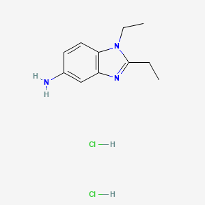 molecular formula C11H17Cl2N3 B1389077 1,2-Diethyl-1h-benzoimidazol-5-ylamine dihydrochloride CAS No. 1185293-92-8