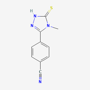 4-(4-methyl-5-sulfanylidene-1H-1,2,4-triazol-3-yl)benzonitrile