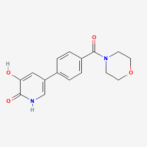 molecular formula C16H16N2O4 B13890871 3-hydroxy-5-[4-(morpholine-4-carbonyl)phenyl]-1H-pyridin-2-one 