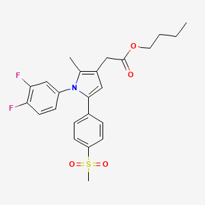 Butyl 2-[1-(3,4-difluorophenyl)-2-methyl-5-(4-methylsulfonylphenyl)pyrrol-3-yl]acetate