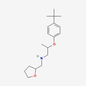 molecular formula C18H29NO2 B1389089 N-{2-[4-(Tert-butyl)phenoxy]propyl}-N-(tetrahydro-2-furanylmethyl)amine CAS No. 1040680-46-3