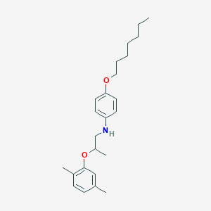 molecular formula C24H35NO2 B1389091 N-[2-(2,5-Dimethylphenoxy)propyl]-4-(heptyloxy)aniline CAS No. 1040689-92-6