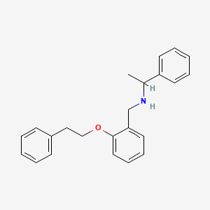 B1389103 N-[2-(Phenethyloxy)benzyl]-1-phenyl-1-ethanamine CAS No. 1040690-43-4