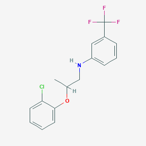 molecular formula C16H15ClF3NO B1389127 N-[2-(2-Chlorophenoxy)propyl]-3-(trifluoromethyl)aniline CAS No. 1040685-08-2