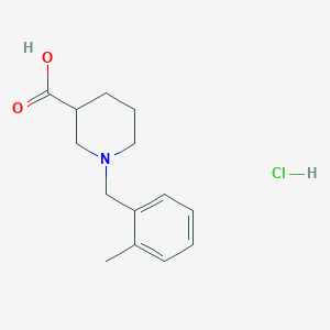 molecular formula C14H20ClNO2 B1389131 1-(2-Methylbenzyl)piperidine-3-carboxylic acid hydrochloride CAS No. 1185295-38-8