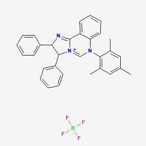 (2R,3R)-6-Mesityl-2,3-diphenyl-2,3-dihydroimidazo[1,2-c]quinazolin-6-ium tetrafluoroborate