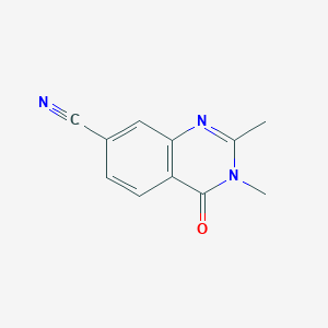 molecular formula C11H9N3O B13891404 2,3-Dimethyl-4-oxoquinazoline-7-carbonitrile 